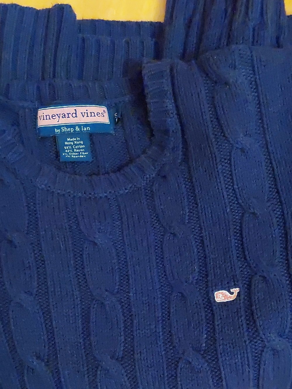 Bundle Ralph Lauren Vineyard Vines Lands End Eddie Bauer Cotton Cable Sweaters - Picture 7 of 16
